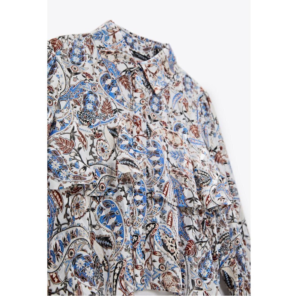 Zara Paisley button front blouse - Picture 4 of 6